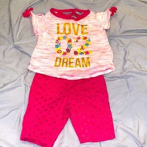 EUC 2-Piece Pink Outfit 12mos Girls